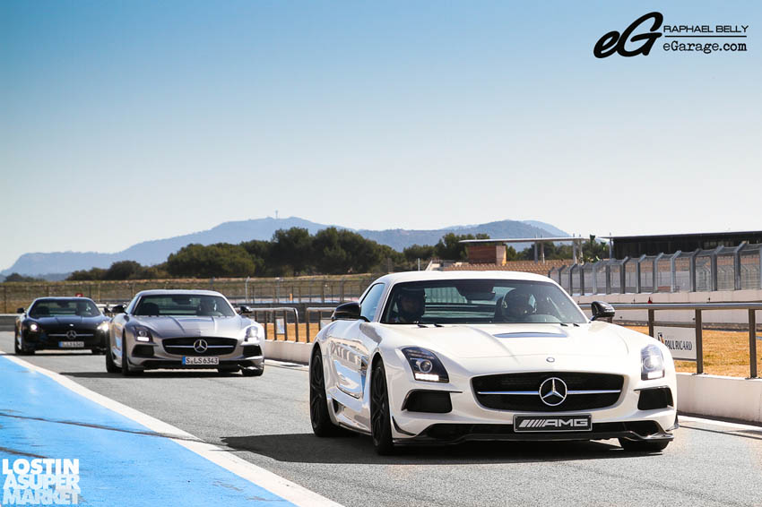 SLS AMG Paul Ricard trio of Black