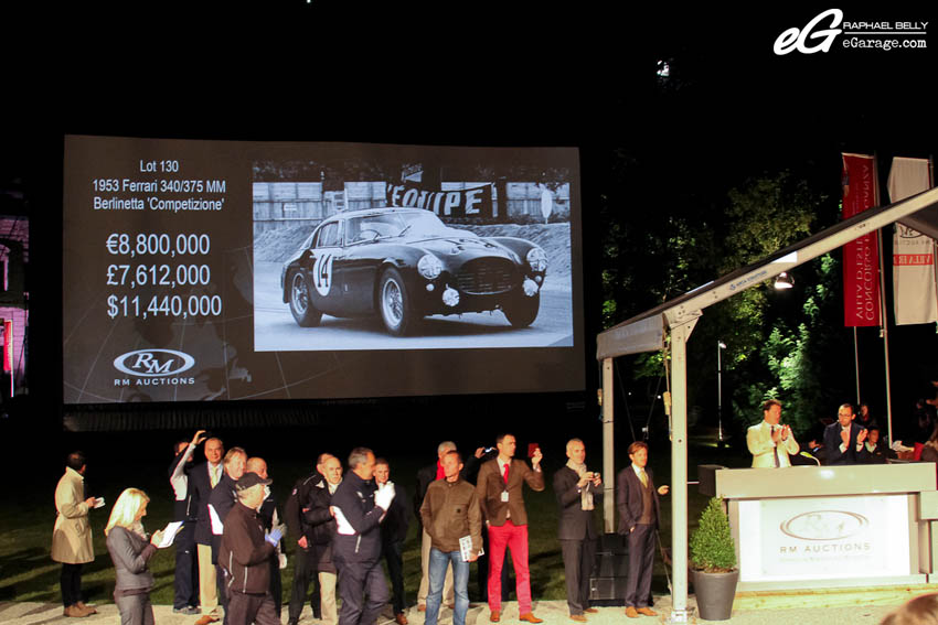 2013 Villa d'Este RM Auctions 1953 Ferrari 340/375 MM PininFarina Berlinetta Competizione