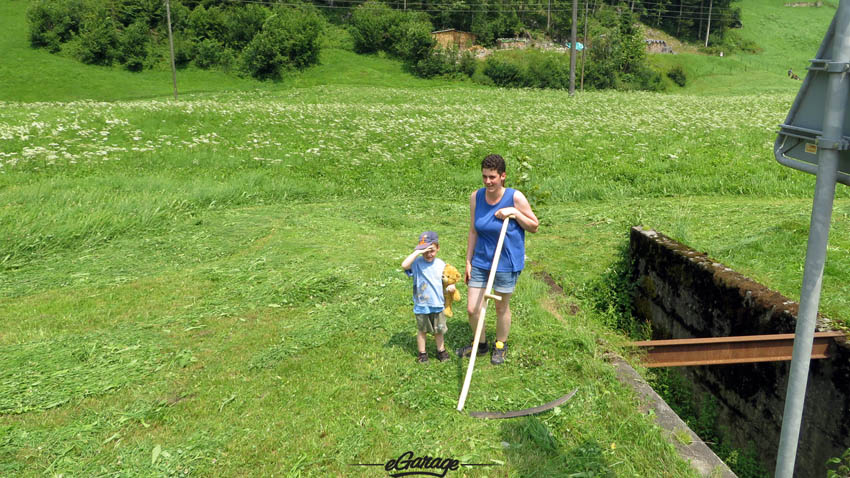 Alpine Adventure cutting grass