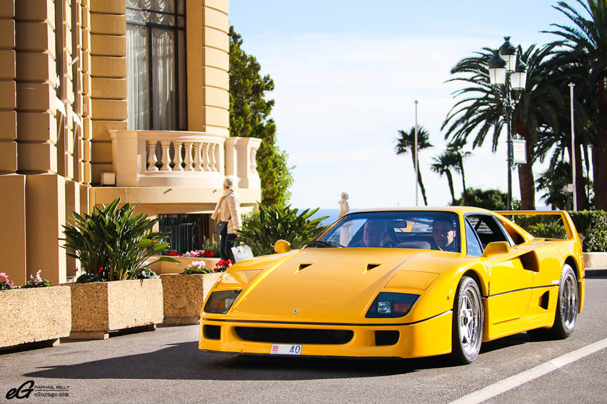 2013 Monaco Telethon Yellow Ferrari F40