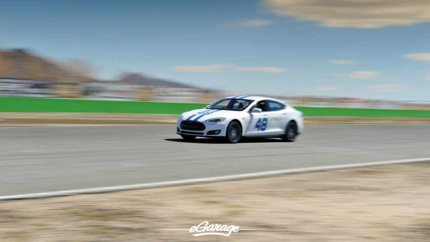 Teslarati Model S Blur Front at Willow Springs